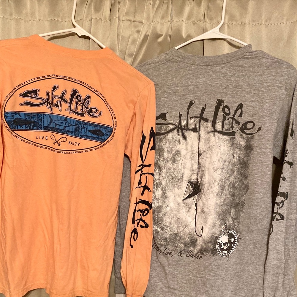 Two Salt Life long sleeve t-shirts